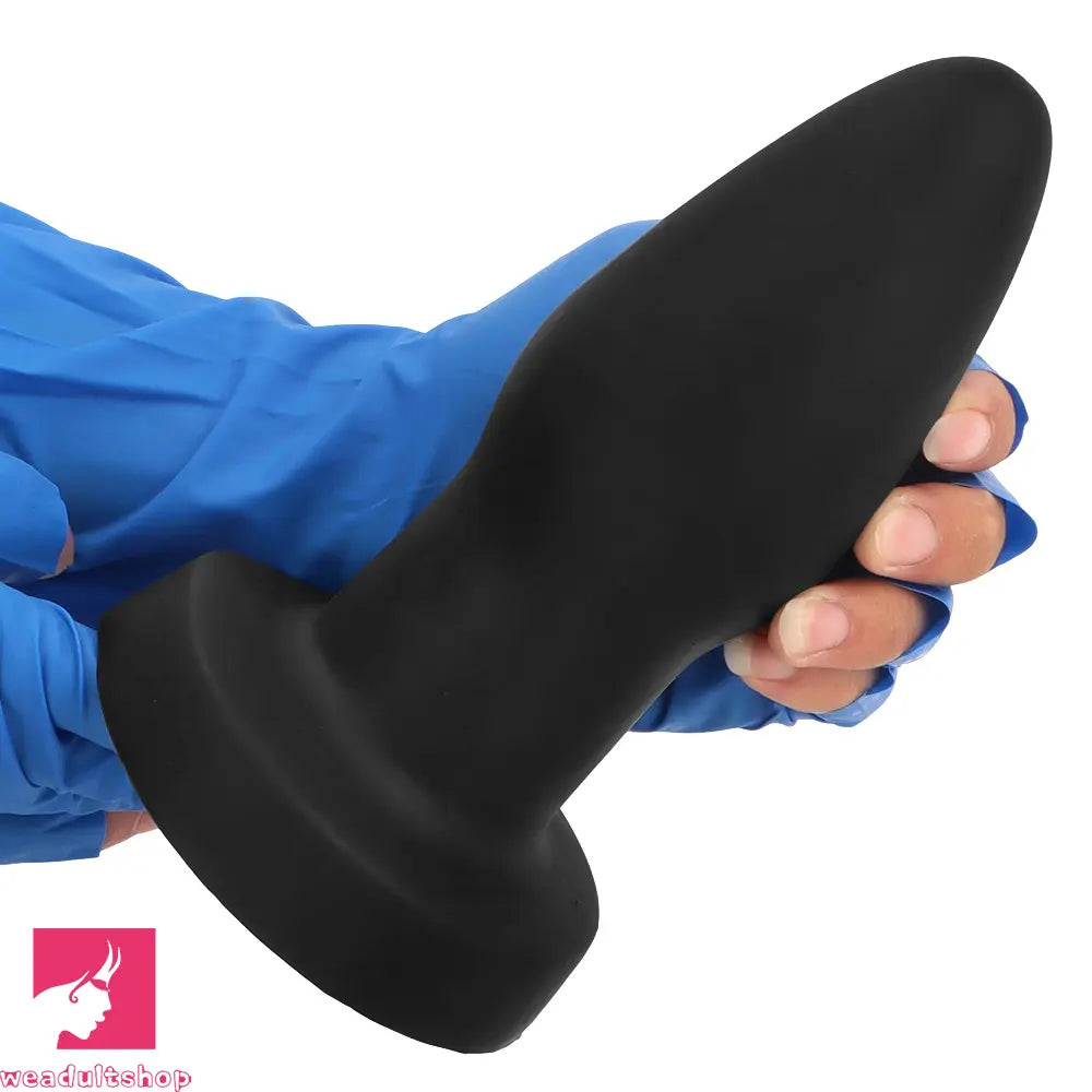 4.72in 6.49in 7.87in Silicone Black Anal Plug Dildo Pleasure Masturbator