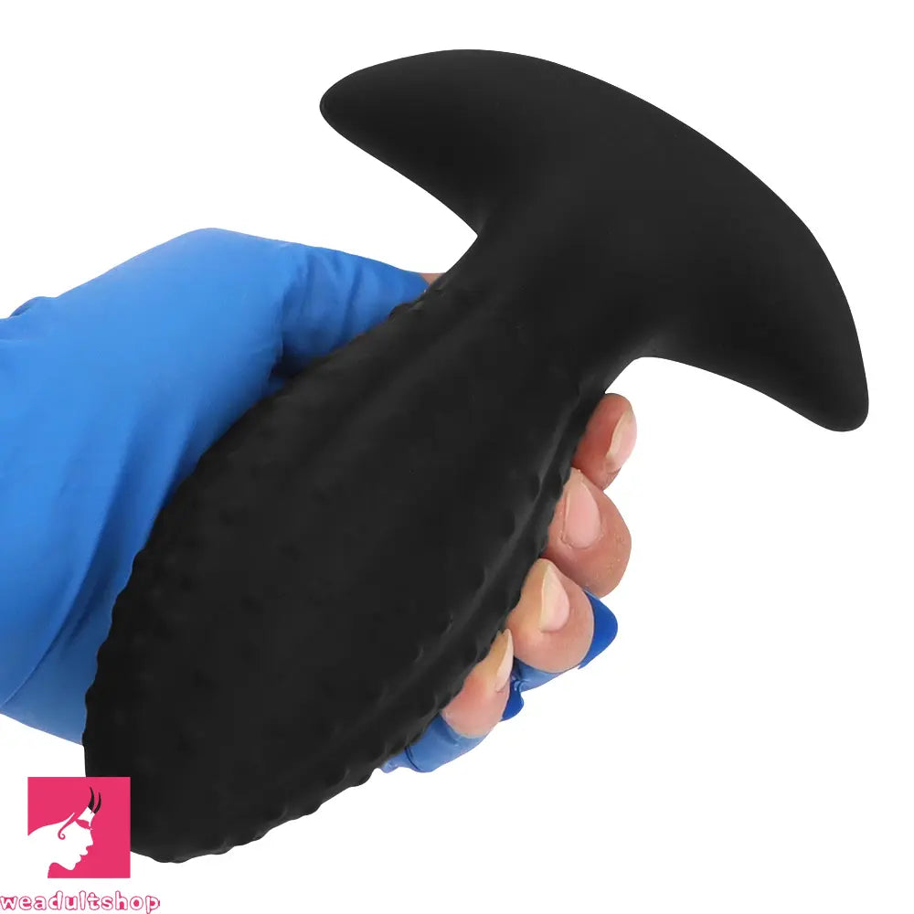 4.52in 5.7in 7.08in Black Bodysafe Ultra-silicone Small Anal Plug Cock Dildo