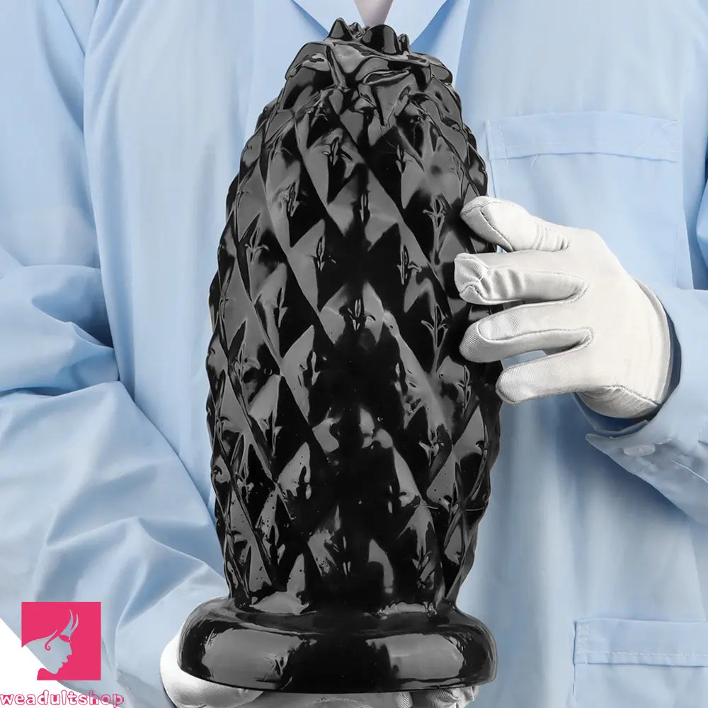 8.26in 10.03in 11.81in Black Big Pineapple Penis PVC Thick Anal Cock Dildo