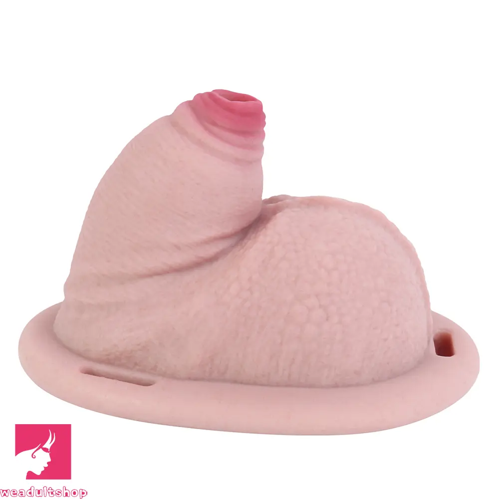 3.38in Real Hollow Chastity Cage Dildo Male Cock Female Masturbator