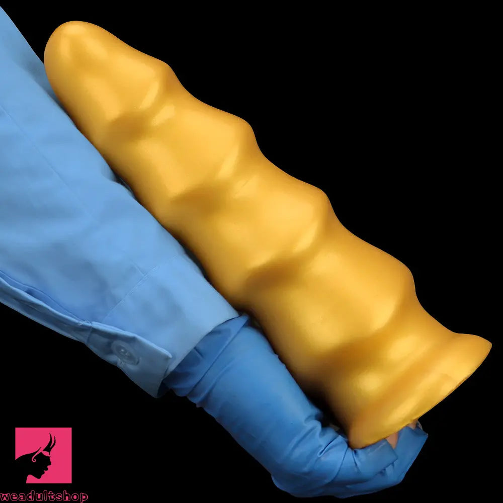 6.49in 8.26in 10.03in Golden Silicone Fantasy Dildo For Couples Unisex