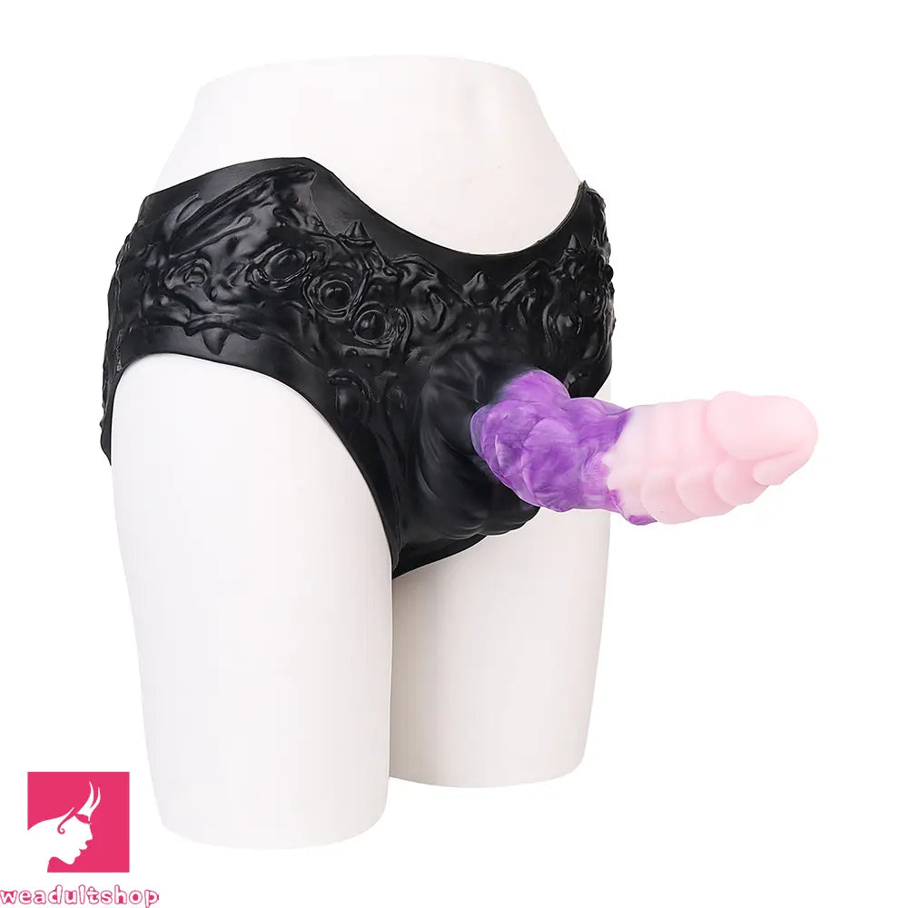 9.37in Silicone Strap-on Wearable Dildo Panty Hollow Monster Alien Dildo