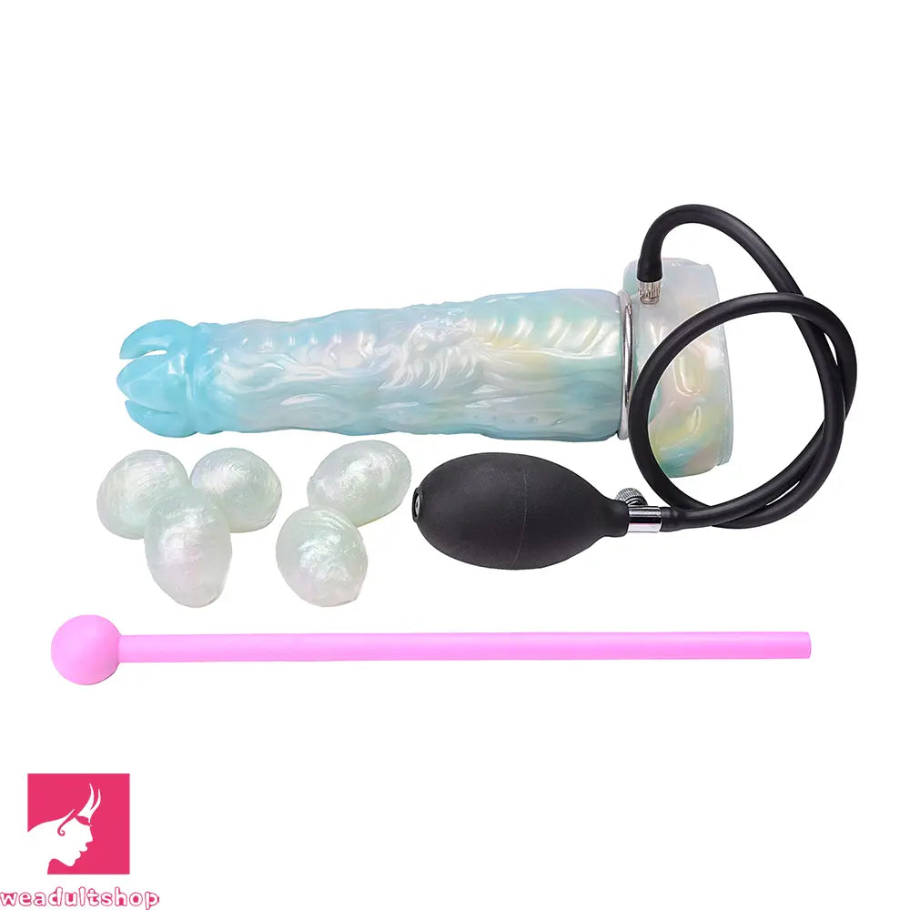 9.52in Ovipositor Egg Laying Inflatable Dildo Soft Masturbator Adult Cock