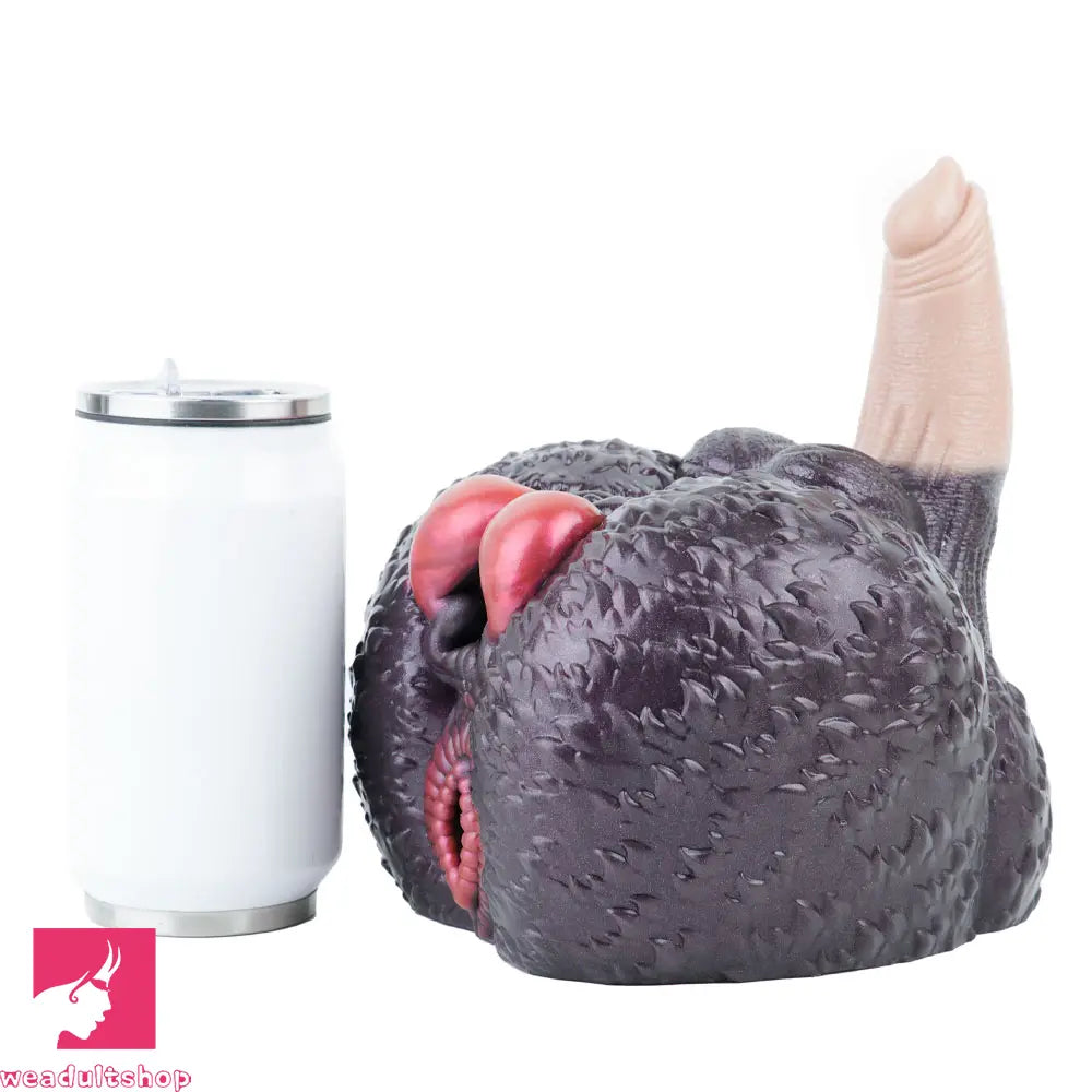 8.26in Dog Fantasy Silicone Dildo With Masturbator G-Spot Sensory Love