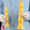 8.07in 11.22in Gold Silicone Large Anal Plug Penis Dildo Anal Exercises