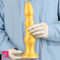 8.07in 11.22in Gold Silicone Large Anal Plug Penis Dildo Anal Exercises