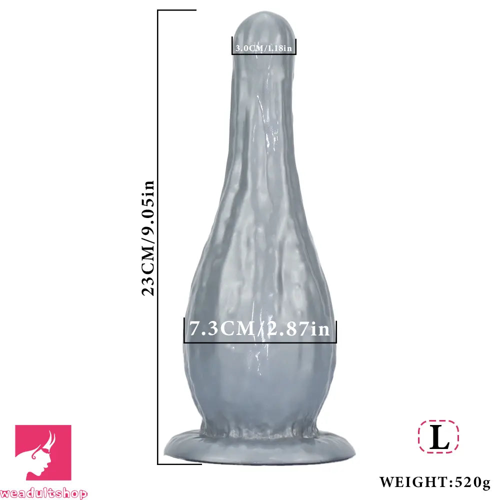 5.31in 7.08in 9.05in Fantasy Silicone Dildo Vase Shape With Suction Cup