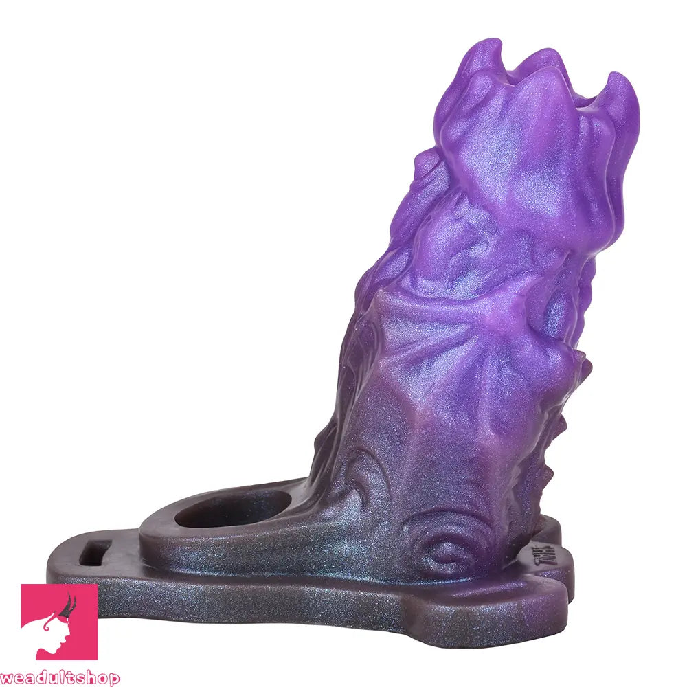 5.39in Scary Dragon Beast Creature Hollow Dildo Sleeve With Cock Ring
