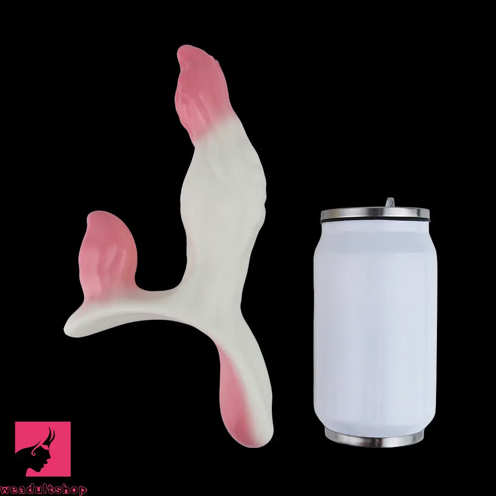 6.18in Wearable Strap on Vibrating Soft Liquid Silicone Dildo Clit Dildo