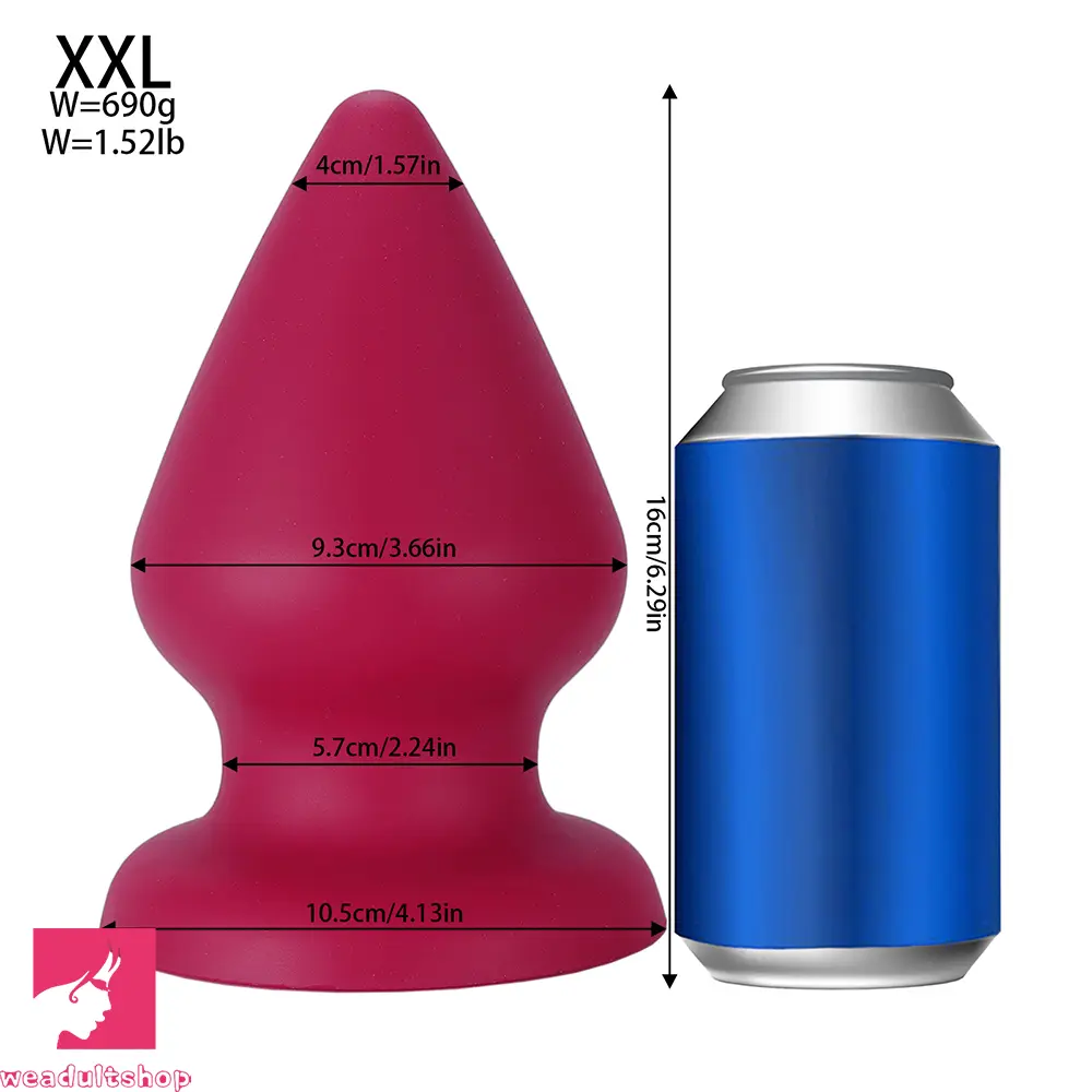 2.87in 3.66in 4.33in 5.51in 6.29in 7.28in Conical Round Pointed Anal Plug Dildo