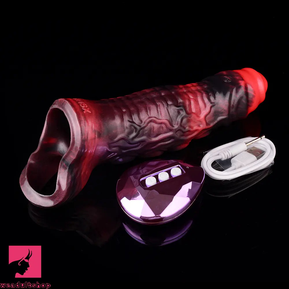 5.98in 7.09in Silicone Tentacle Sleeve Knot Vibrating Hollow Female Dildo