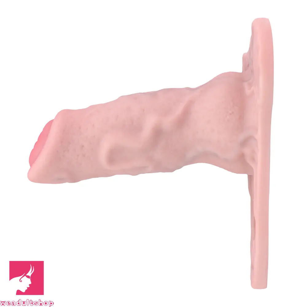 4.92in Silicone Animal Penis Cage Strap on Chastity Dildo Lock Cock Ring