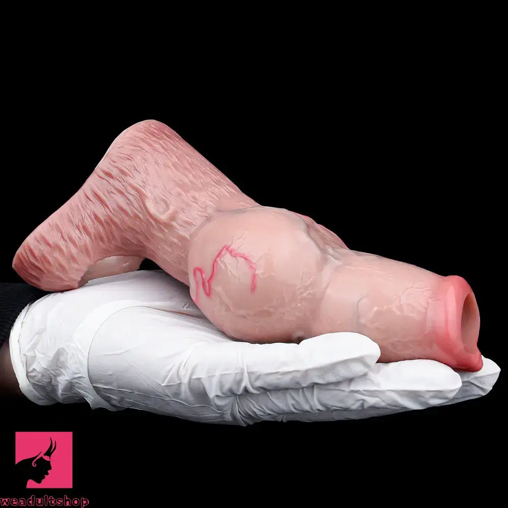 5.39in 6.73in 6.96in Dog Knot Penis Sleeve Dildo Reusable Cock Sleeve