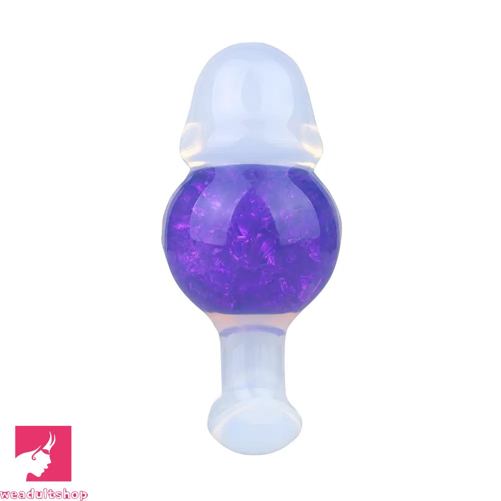 4.96in Luminous Silicone Anal Beads Dildo Anal Sex Toy For Adult Cock