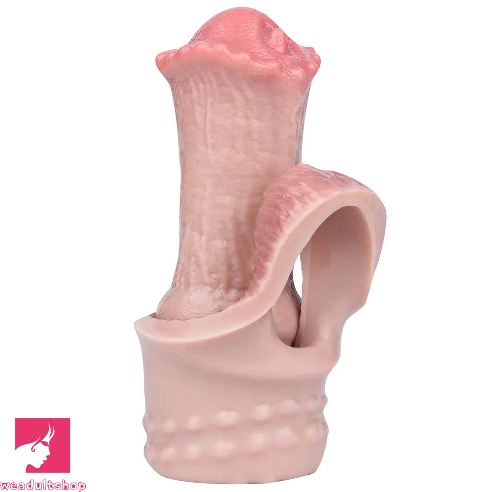 6.1in 7.71in Horse Penis Dildo Sleeve Realistic Skin Stem Pulse Cock Sleeve