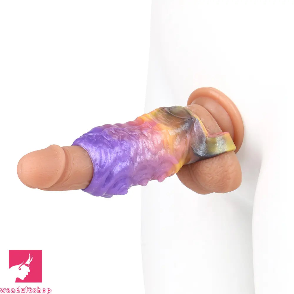4.56in Gromsa Tentacle Silicone Soft Dildo Sleeve Cock Extender Sex Toy