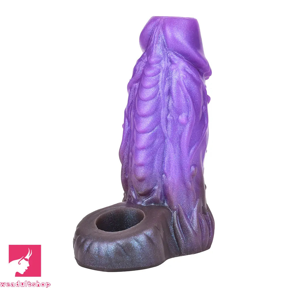 5.78in Beast Creature Fantasy Hollow Dildo Sleeve For Cock Enlargement