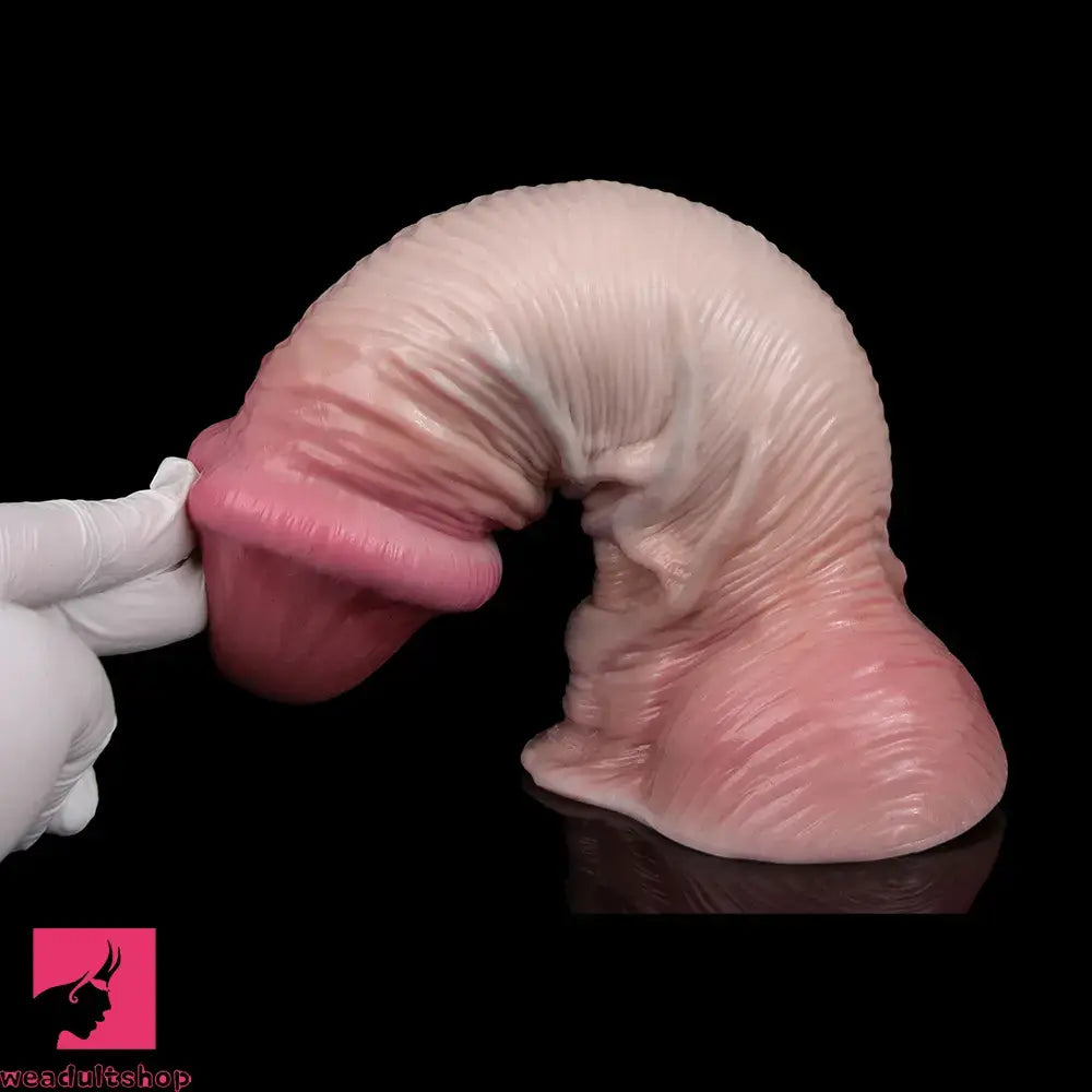 9.17in Double Layer Silicone Soft Big Dildo For Anal Training Masturbation Toy
