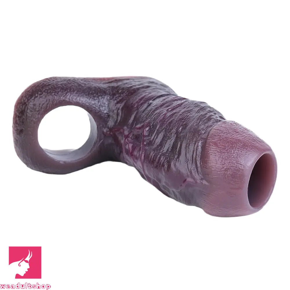 4.13in 4.64in 6.1in 6.69in Hollow Silicone Soft Cock Sleeve Masturbation