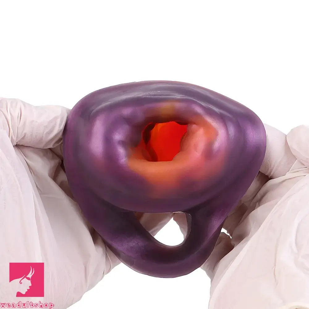 6.85in Warhorse Silhouette Real Melt Mark Texture Cock Dildo Sleeve