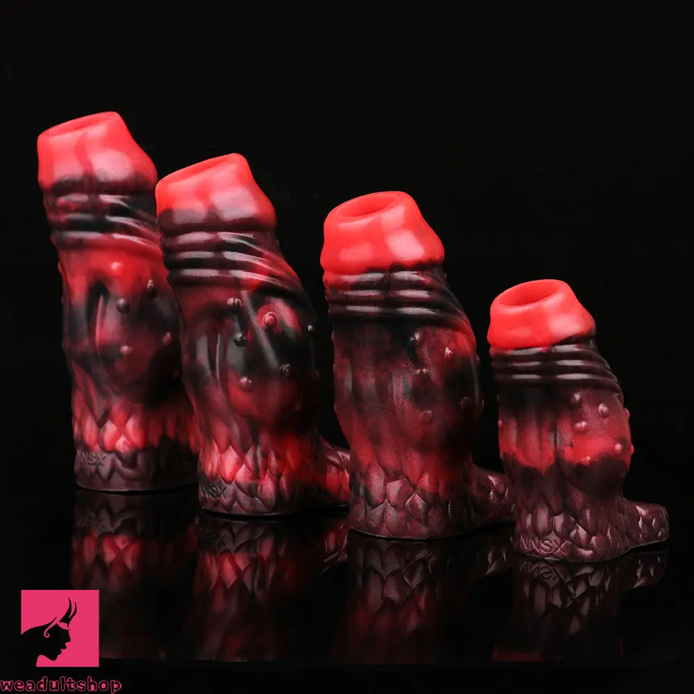3.54in 4.72in 5.51in 6.69in Monster Scard Dildo Sleeve Cock Extender Toy