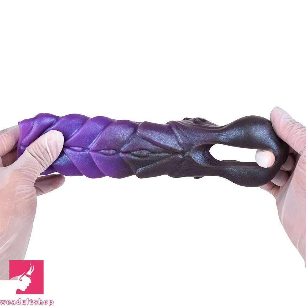 5.66in Dragon Spiked Beast Creature Fantasy Hollow Cock Dildo Sleeve