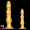 8.07in 11.22in Gold Silicone Large Anal Plug Penis Dildo Anal Exercises