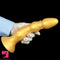 8.07in 11.22in Gold Silicone Large Anal Plug Penis Dildo Anal Exercises