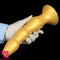 8.07in 11.22in Gold Silicone Large Anal Plug Penis Dildo Anal Exercises