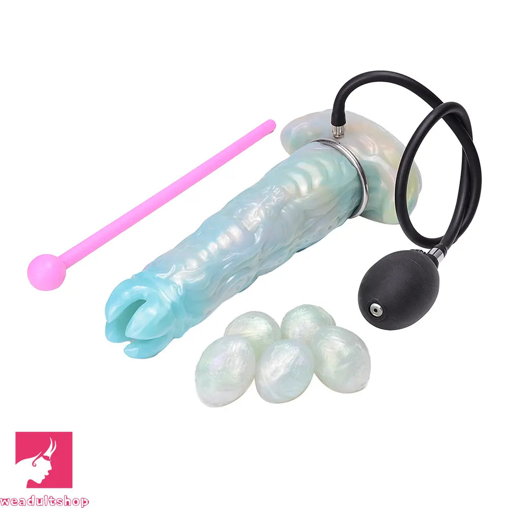 9.52in Ovipositor Egg Laying Inflatable Dildo Soft Masturbator Adult Cock