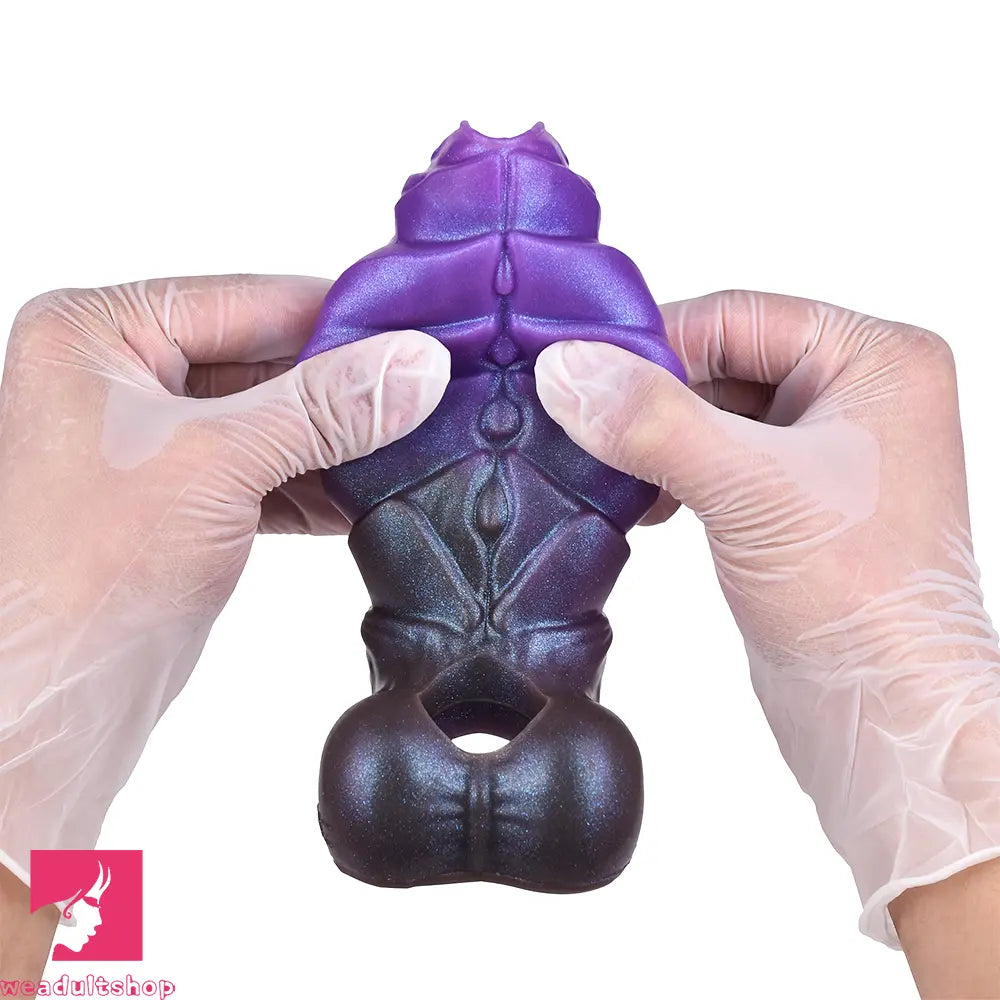 5.66in Dragon Spiked Beast Creature Fantasy Hollow Cock Dildo Sleeve