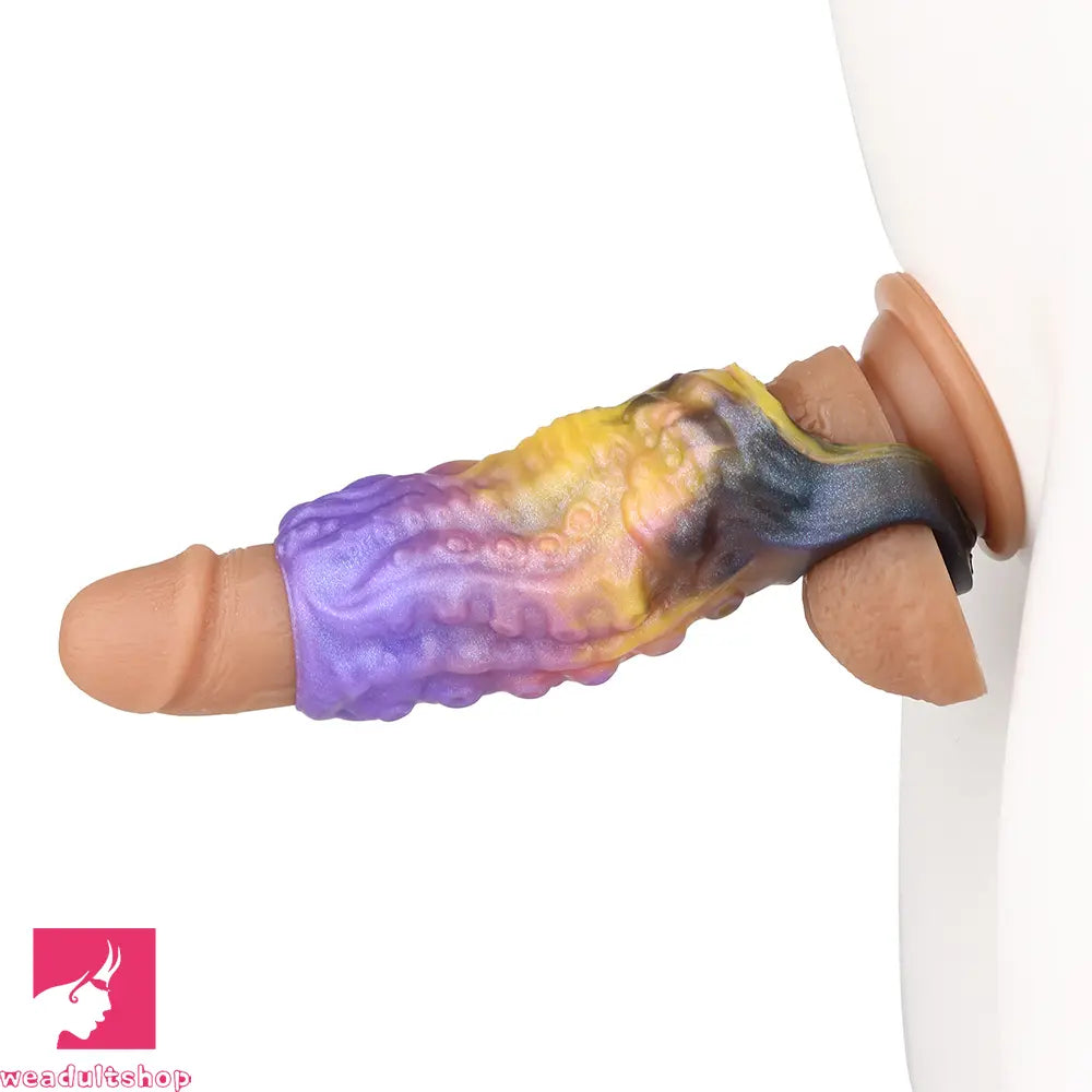 4.92in Egyzos Tentacle Silicone Soft Dildo Sleeve Cock Extender Sex Toy