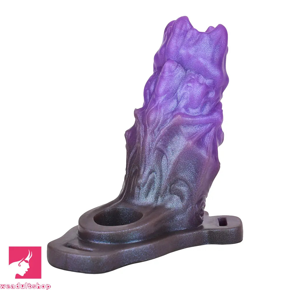 5.39in Scary Dragon Beast Creature Hollow Dildo Sleeve With Cock Ring
