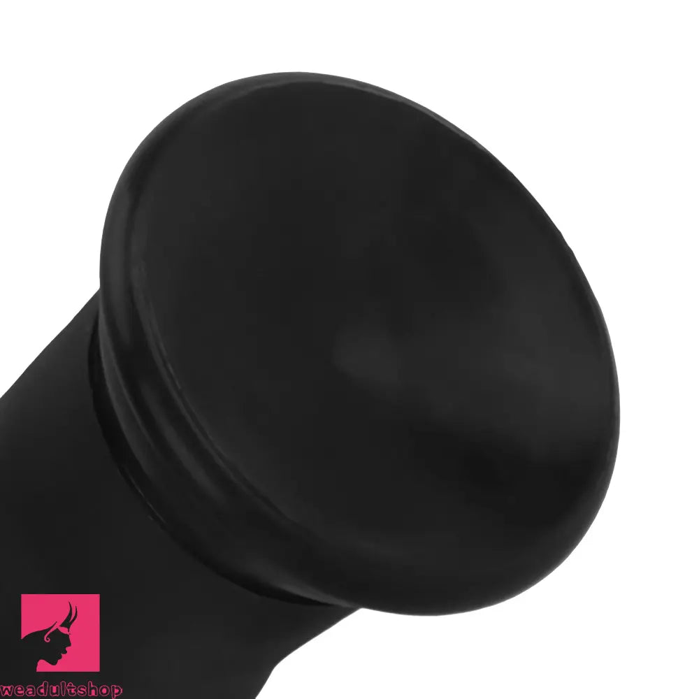 6.69in 8.46in 9.84in Black Mushroom Head Silicone Soft Dildo For Sex