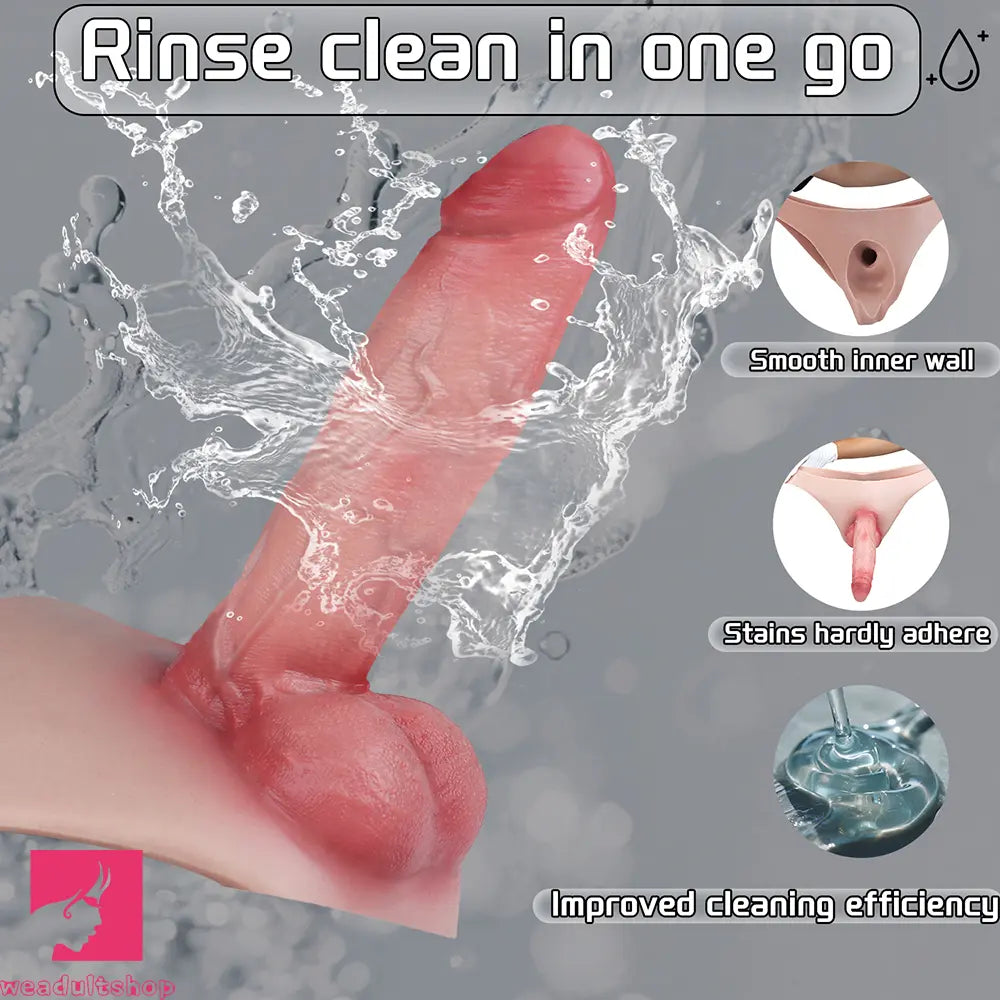 7.09in Strap on Dildo Pants Hollow Cock Sleeve For Women Men Cock