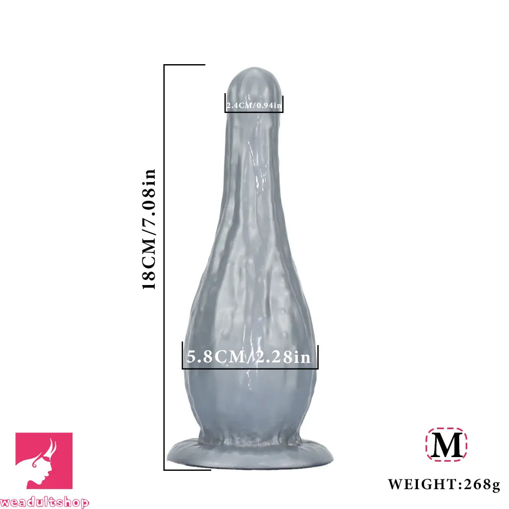 5.31in 7.08in 9.05in Fantasy Silicone Dildo Vase Shape With Suction Cup