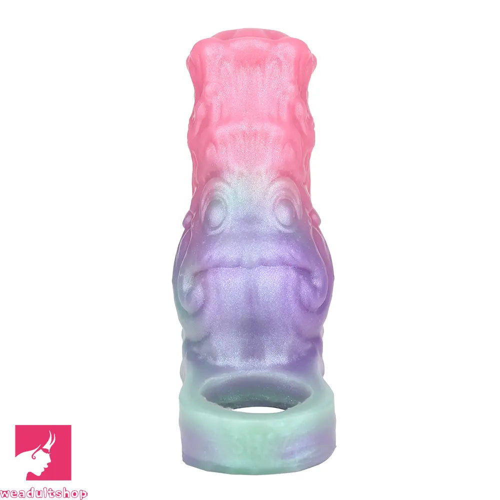 4.96in Silicone Soft Cock Fantasy Hollow Dildo Sleeve Cock Extension