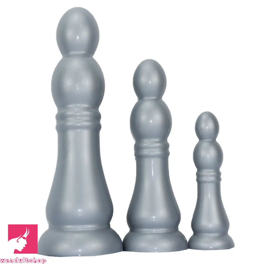 7.04in 9.84in 12.79in Chess Shape Thick Anal Plug Dildo Clitoral Love Toy