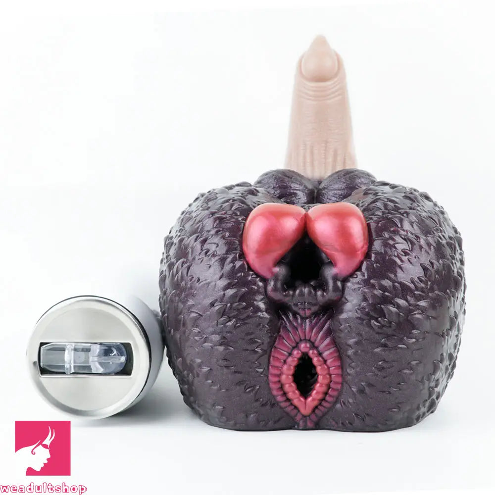 8.26in Dog Fantasy Silicone Dildo With Masturbator G-Spot Sensory Love