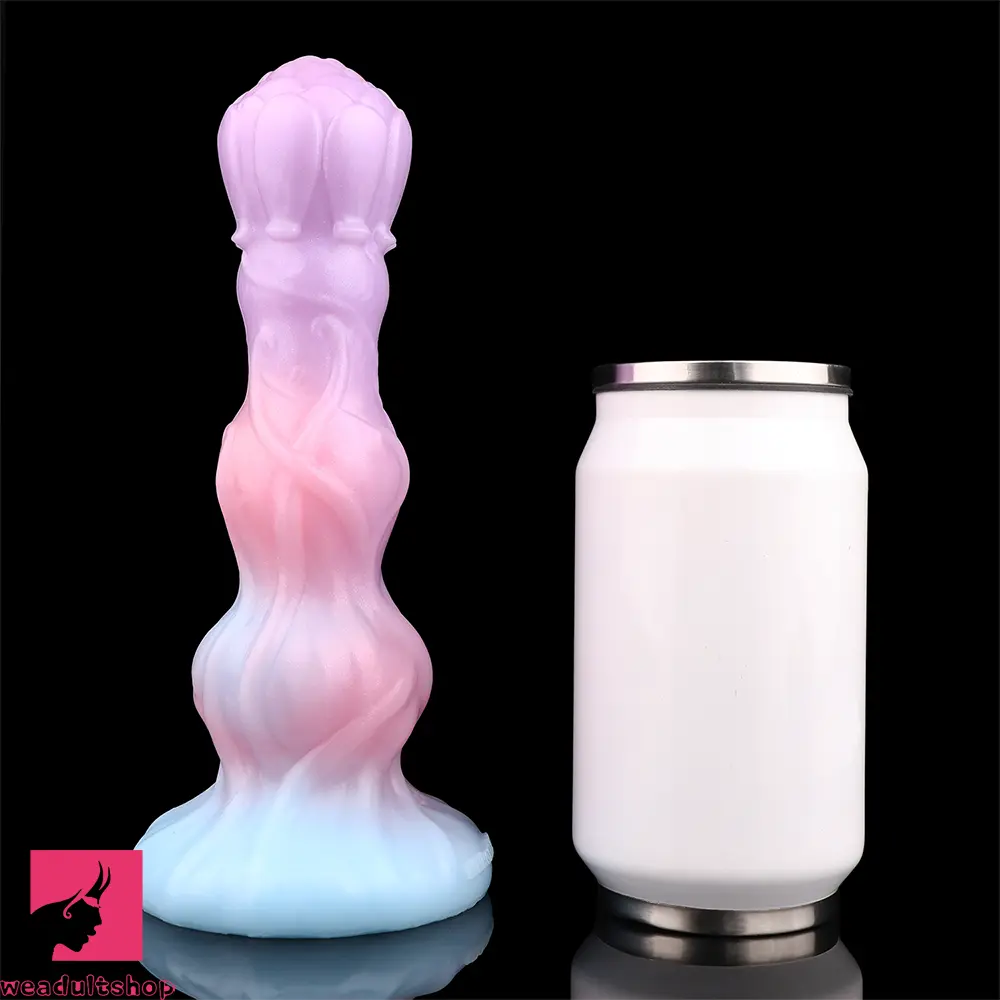 8.11in Inflatable Silicone Soft Dildo Squeeze Water Female Male Cock Toy