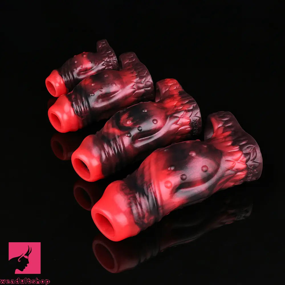 3.54in 4.72in 5.51in 6.69in Monster Scard Dildo Sleeve Cock Extender Toy