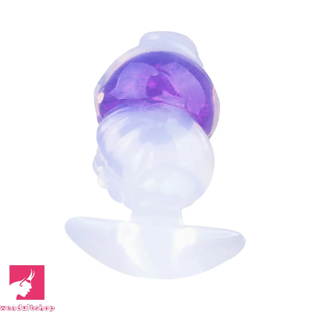 5.63in Luminous Silicone Anal Beads Dildo Anal Cock Toy With Anchor