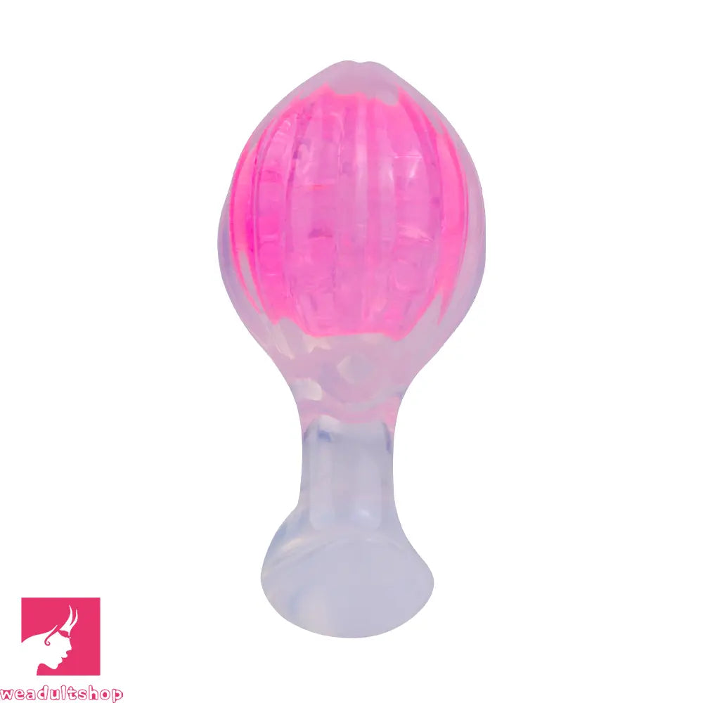 3.27in 3.86in Silicone Butt Plug Dildo Vaginal Massager & Anal Stimulator