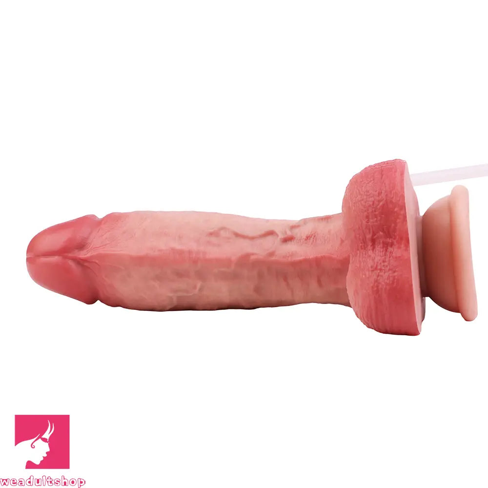 7.68in Liquid Real Cock Silicone Double Layer Realistic Sex Cumming Dildo