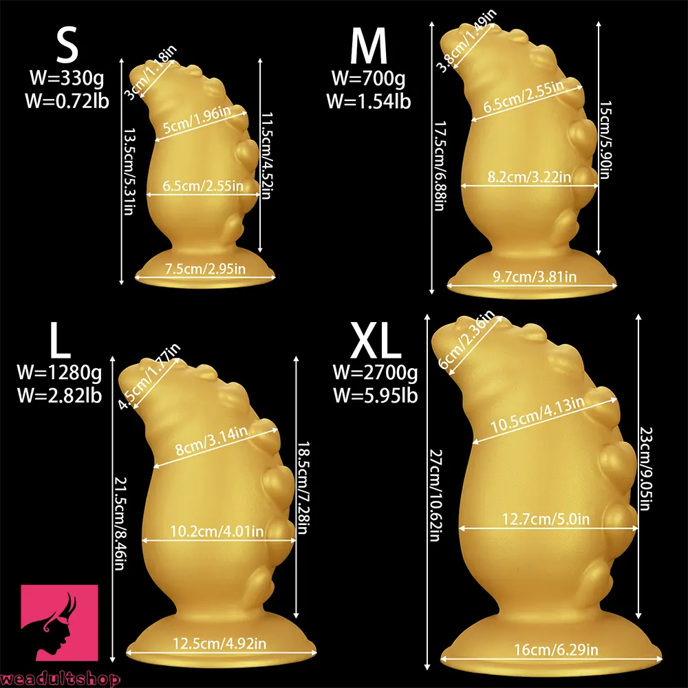 5.31in 6.88in 8.46in 10.62in Heart Anal Plug Dildo Prostate Massage Butt Toy