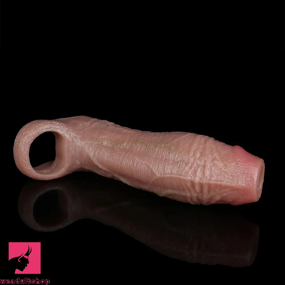 5.9in Real Skin Feeling Soft Silicone Dildo Sleeve High-Grade Odorless Cock