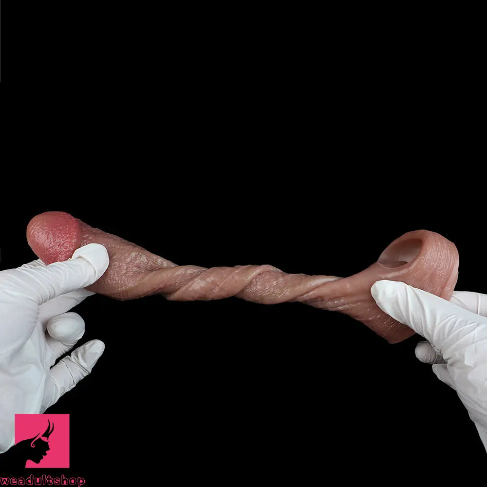 5.78in Realistic Feeling Silicone Soft Penis Sleeve Dildo For Enlargement Cock