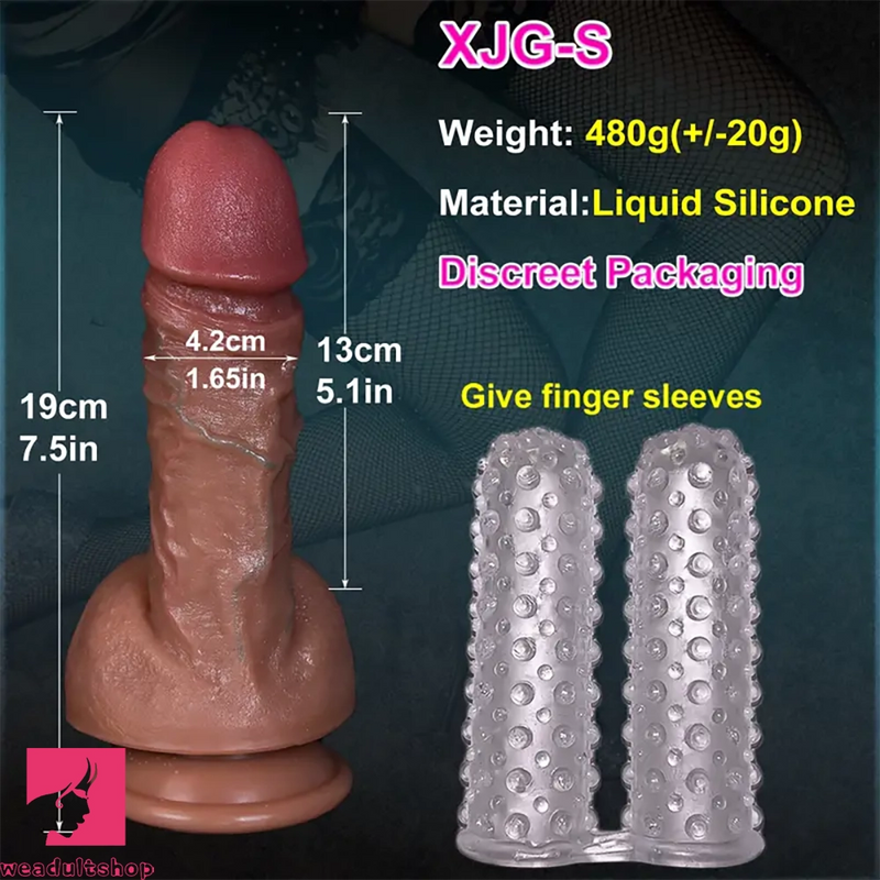 7.5in 8.6in 9.8in 13in Huge Soft Realistic Veins Double Layer Prostate Dildo