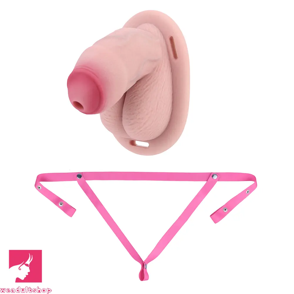 4.72in Real Hollow Chastity Cage Dildo Cock Masturbator Erotic Cock Love