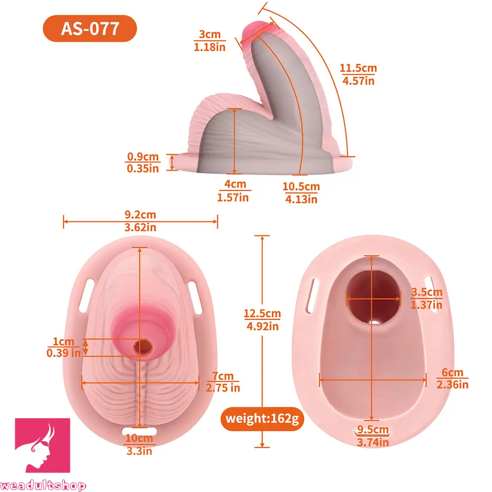 4.57in Real Hollow Chastity Cage Dildo For Women Men Gay Cock Dildo